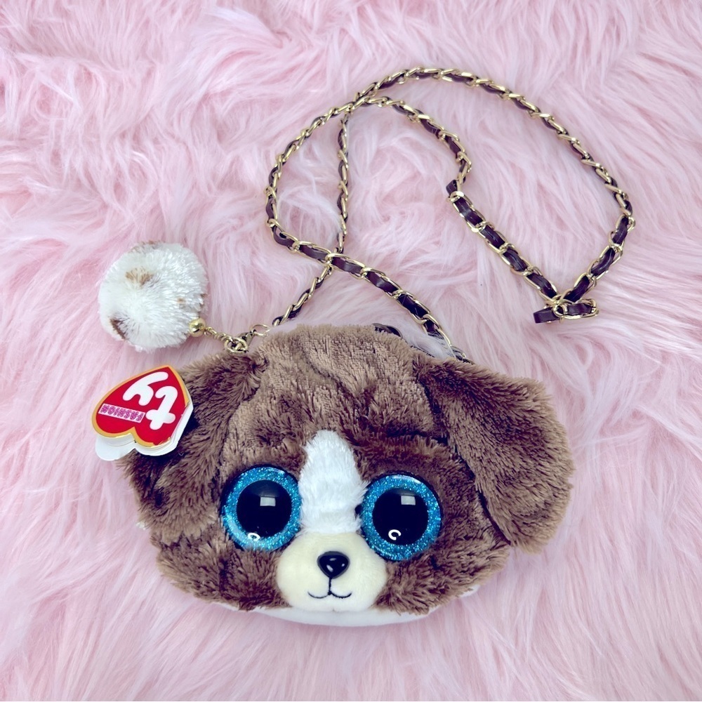 NEW Mini TY Fur puppy Animal Mini Bag
